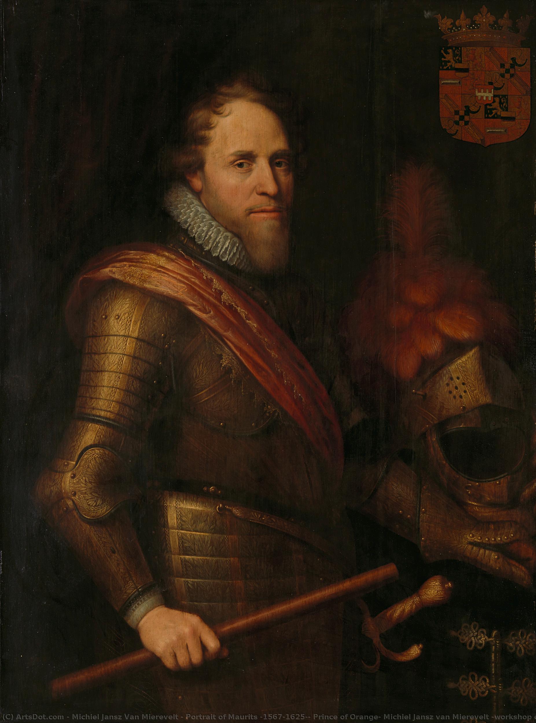 Portrait Of Maurits (1567-1625), Prince Of Orange, Michiel Jansz Van Mierevelt (workshop Of), C. 1607 - C. 1613 — Michiel Jansz Van Miereveld
