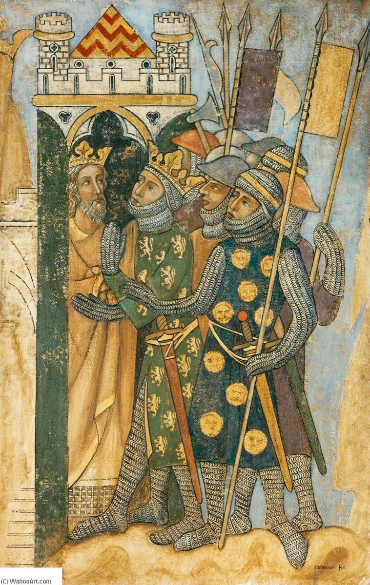 Reconstruction Of Medieval Mural Painting, Story Of Joab And Abner — Ernest William Tristram