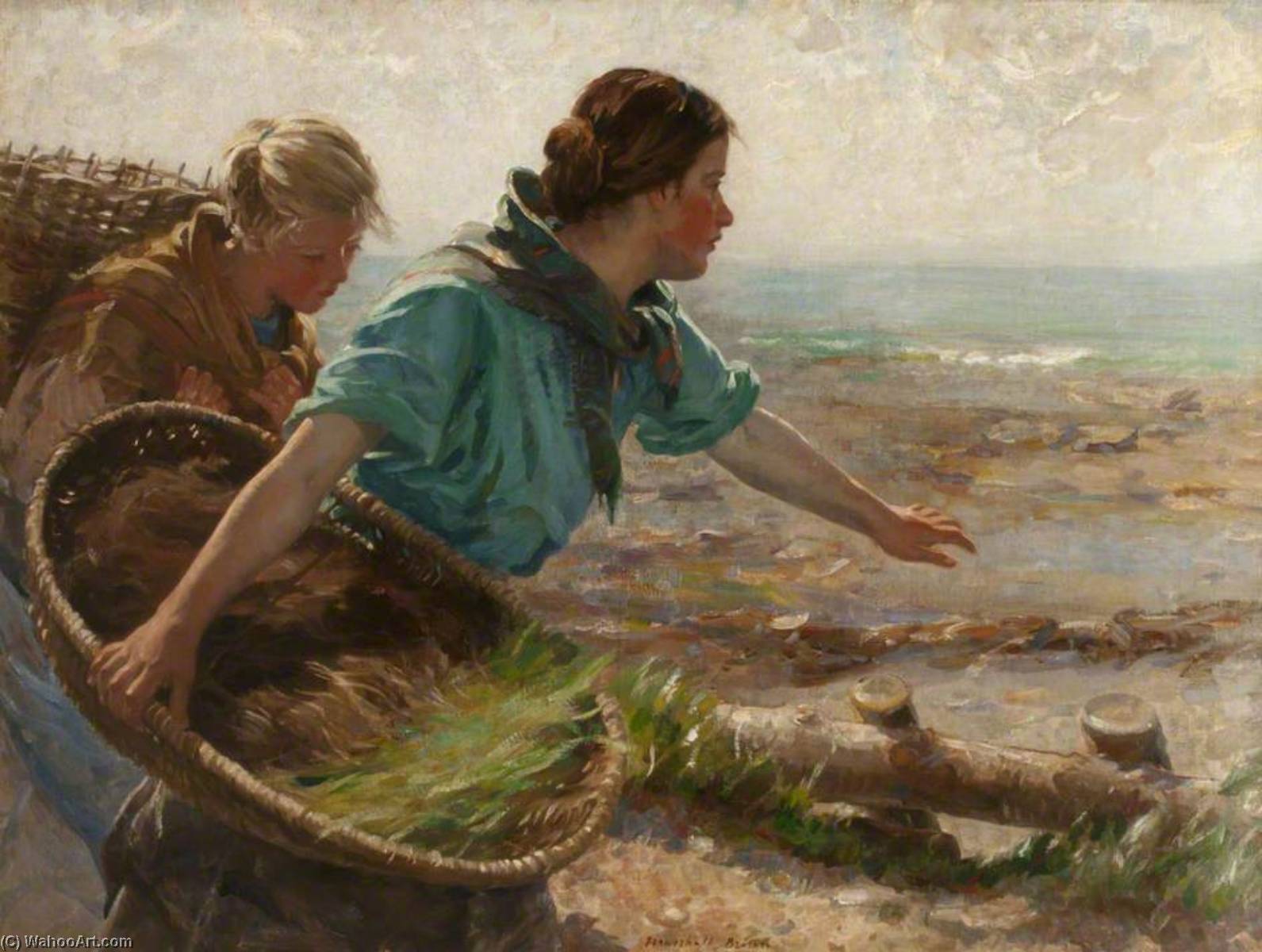 Two Fishergirls — William Marshall Brown