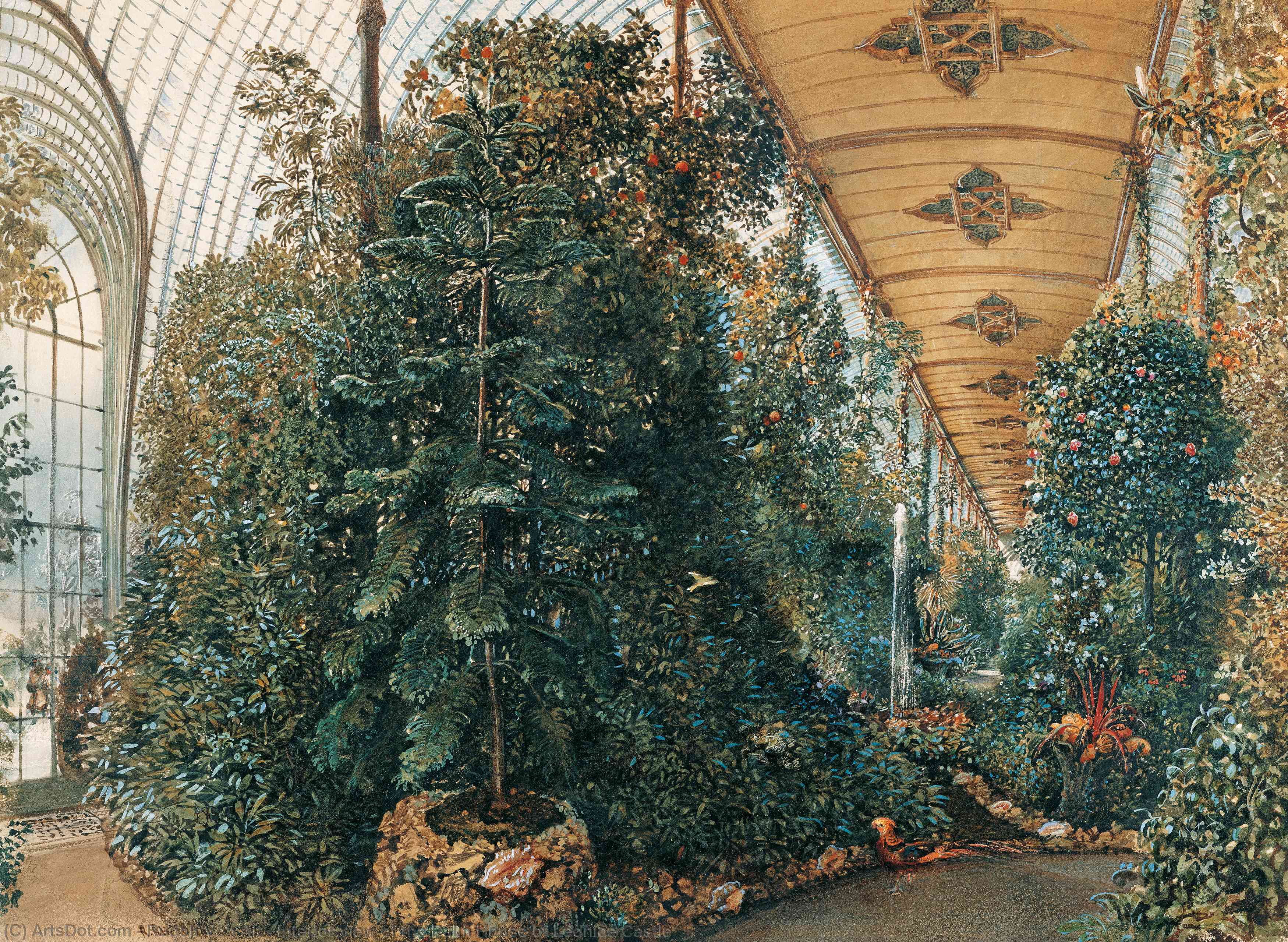 Interior View Of The Palm House Of Lednice Castle — Rudolf Fon Alt
