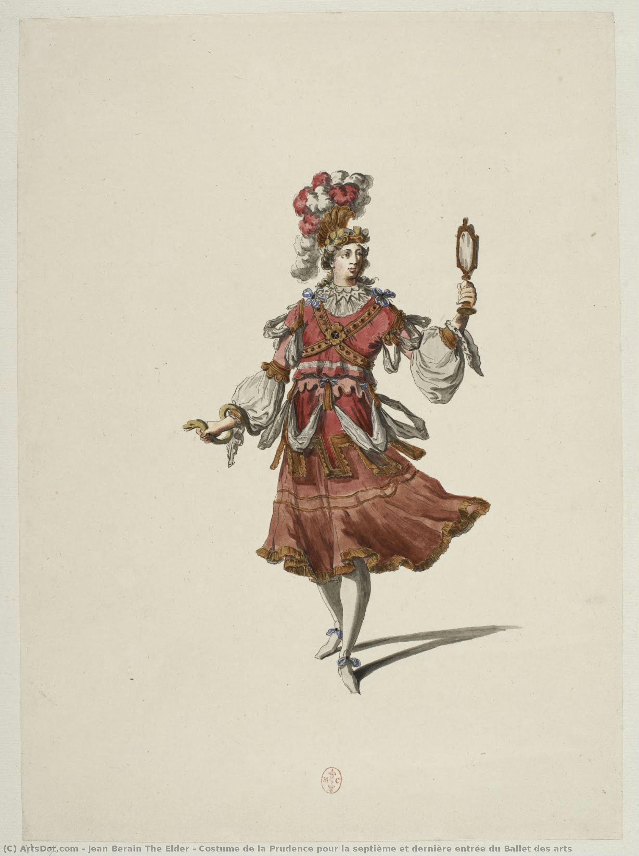Costume De La Prudence Pour La Septième Et Dernière Entrée Du Ballet Des Arts — Jean Berain Der Ältere