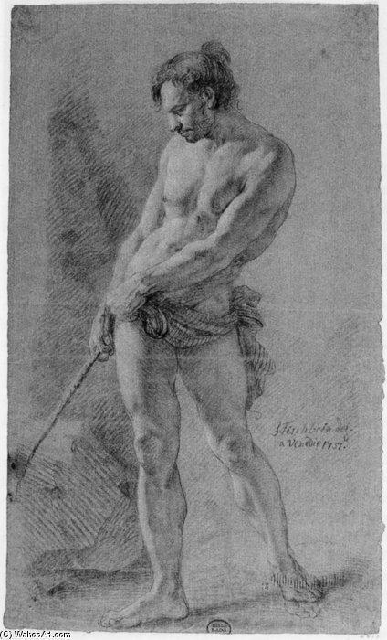 Male Nude Study — Johann Heinrich The Elder Tischbein