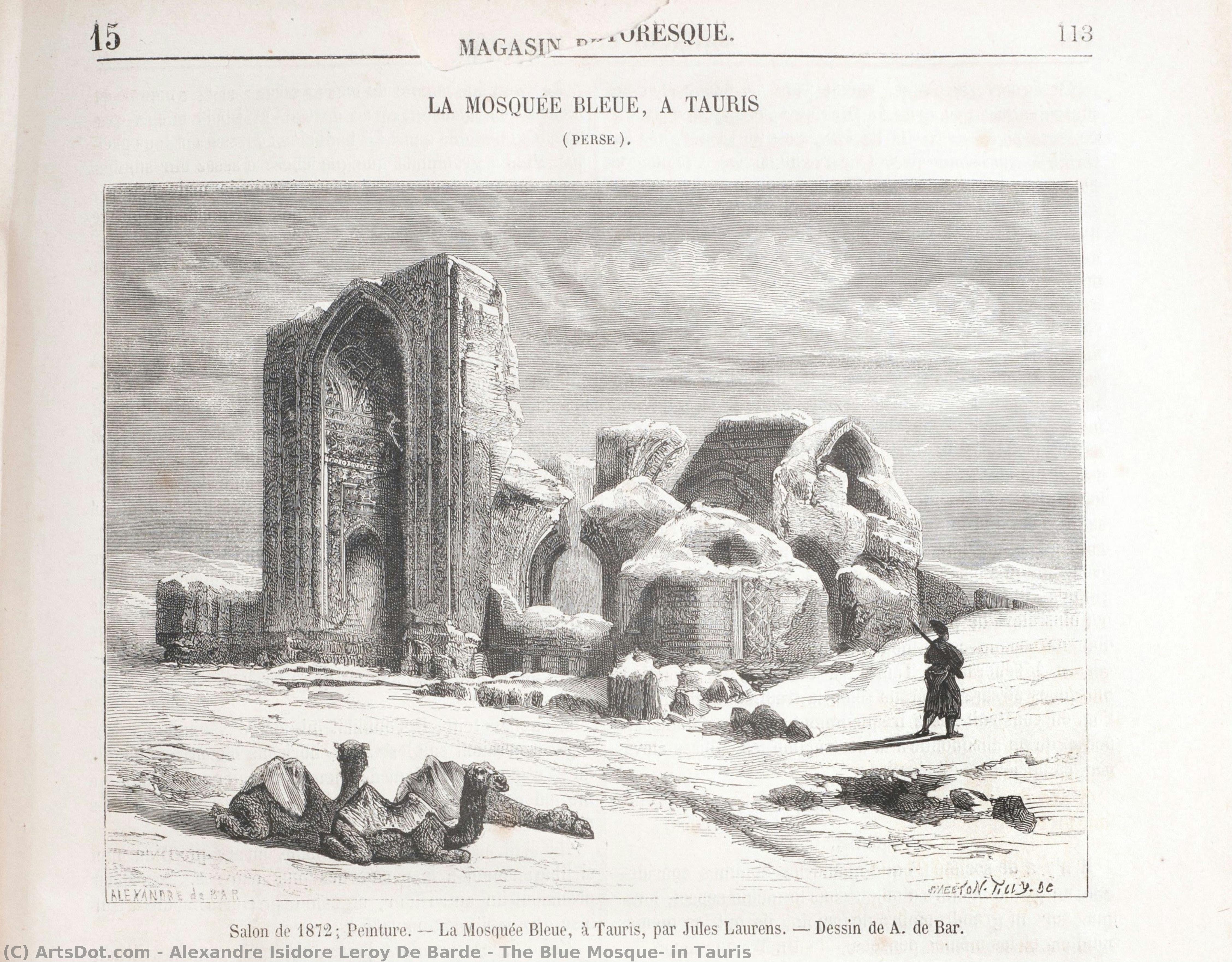 The Blue Mosque, In Tauris — Alexandre Isidore Leroy De Barde