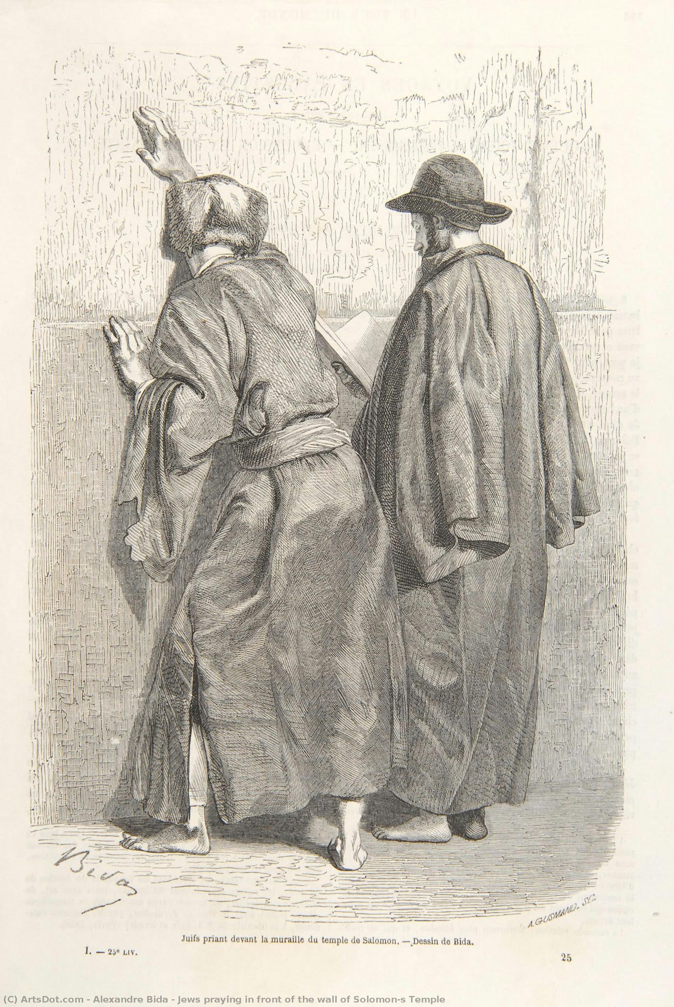 Jews Praying In Front Of The Wall Of Solomon’s Temple — Alexandre Bida