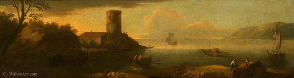 Mediterranean Coast With Shipping — Agostino Tassi