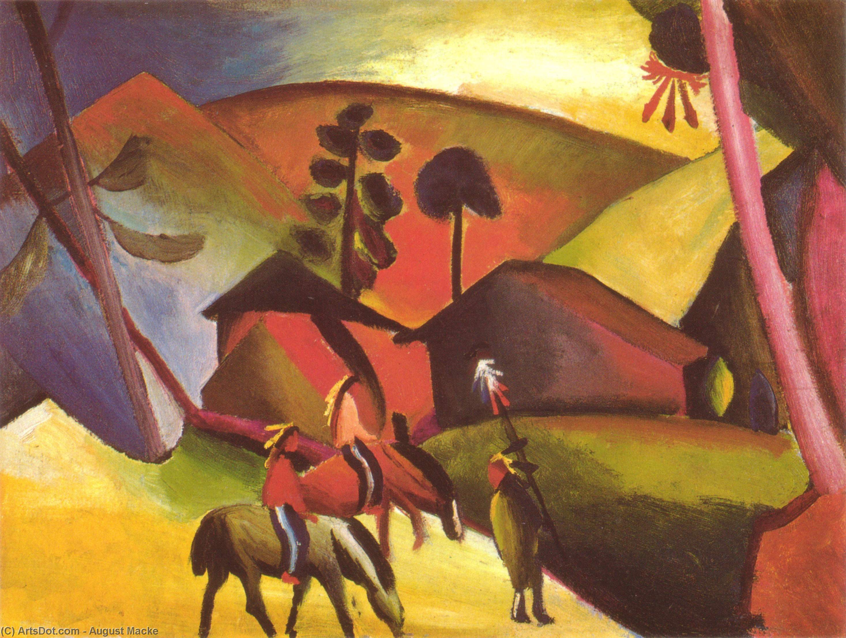 Indians On Horses — Аугуст Маке