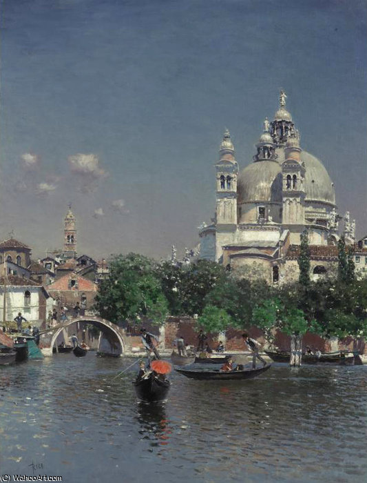 Venetian Lagoon Near The Church Of Santa Maria Della Salute — Martín Rico Y Ortega