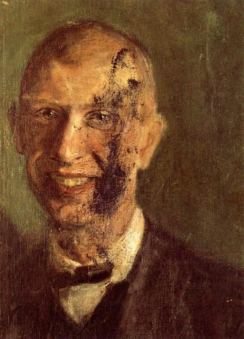 Fragment Of A Smiling Self-portrait At Full Length, Detail — Richard Gerstl