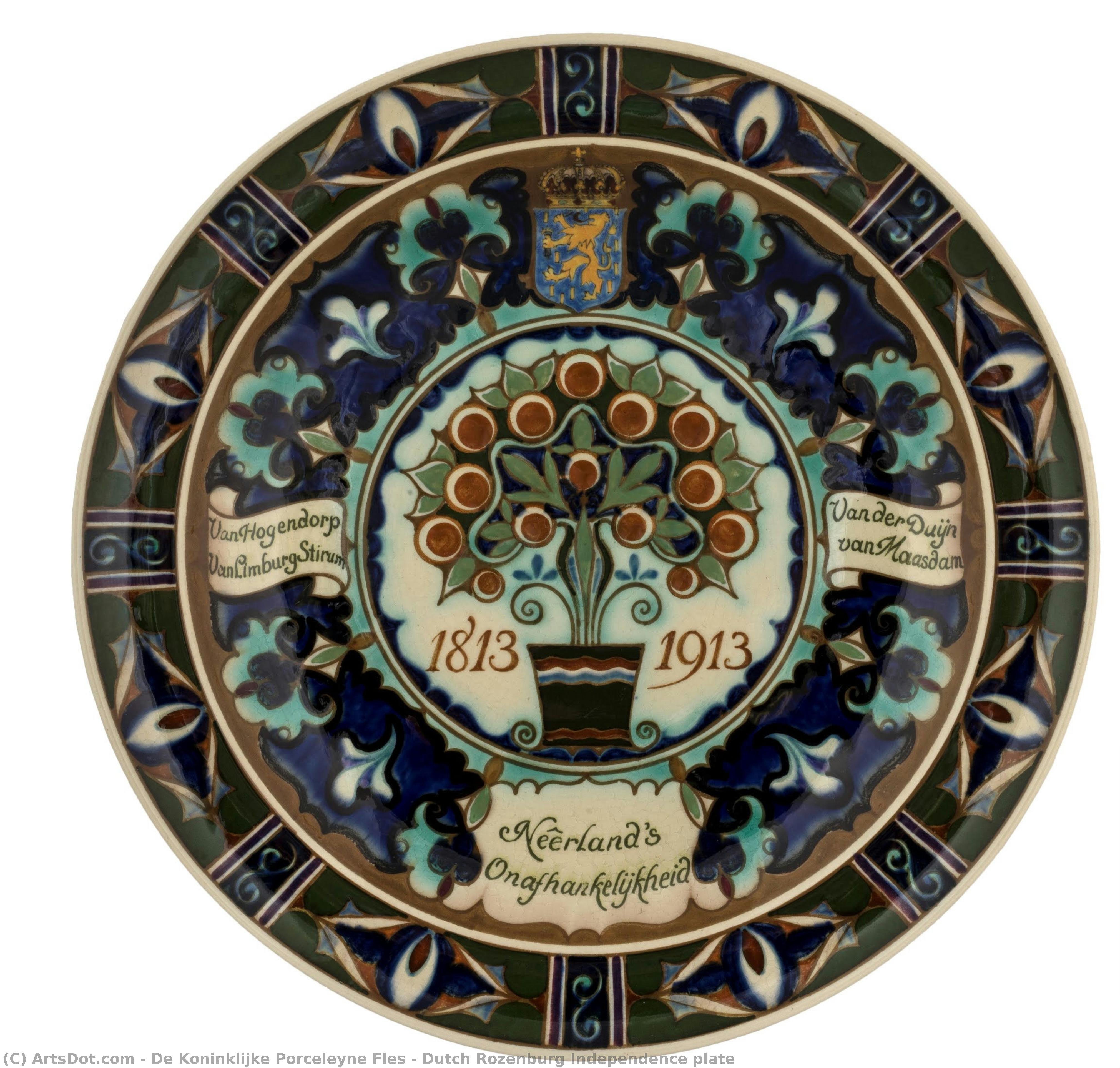 Dutch Rozenburg Independence Plate — De Koninklijke Porceleyne Fles