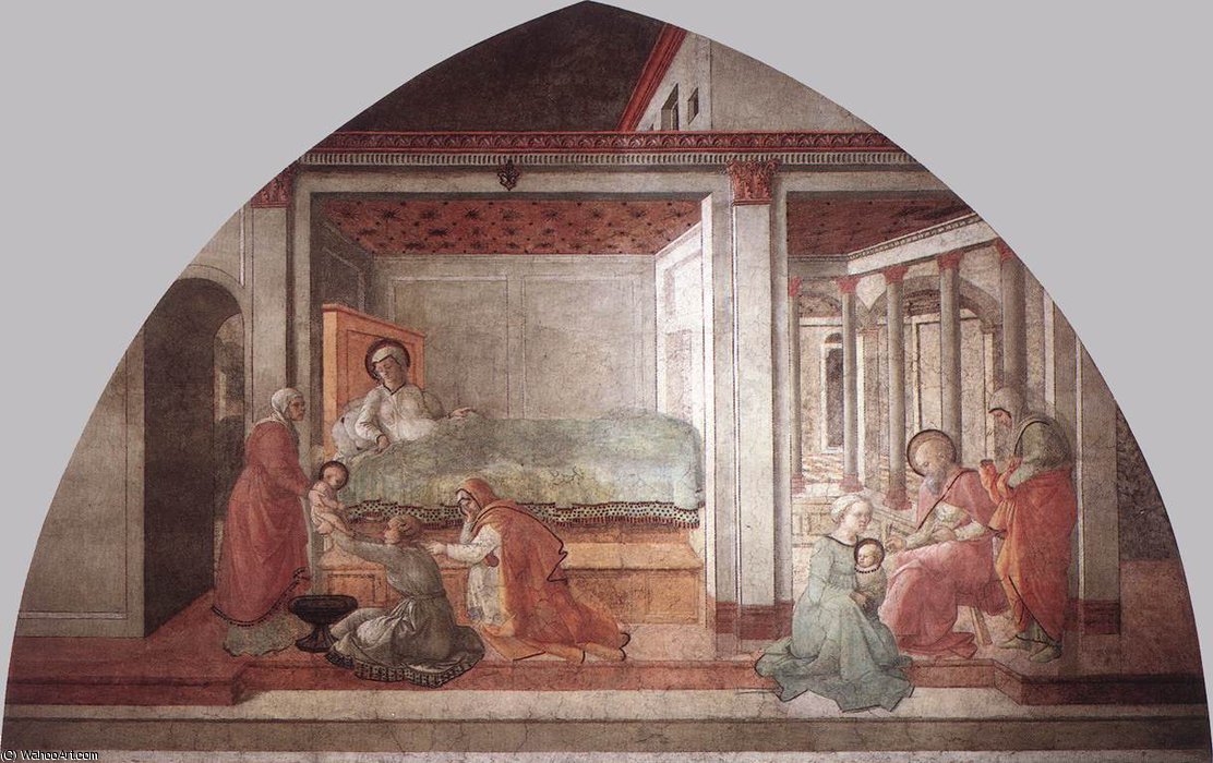 Prato-birth And Naming St John — Filippo Di Tommaso Lippi