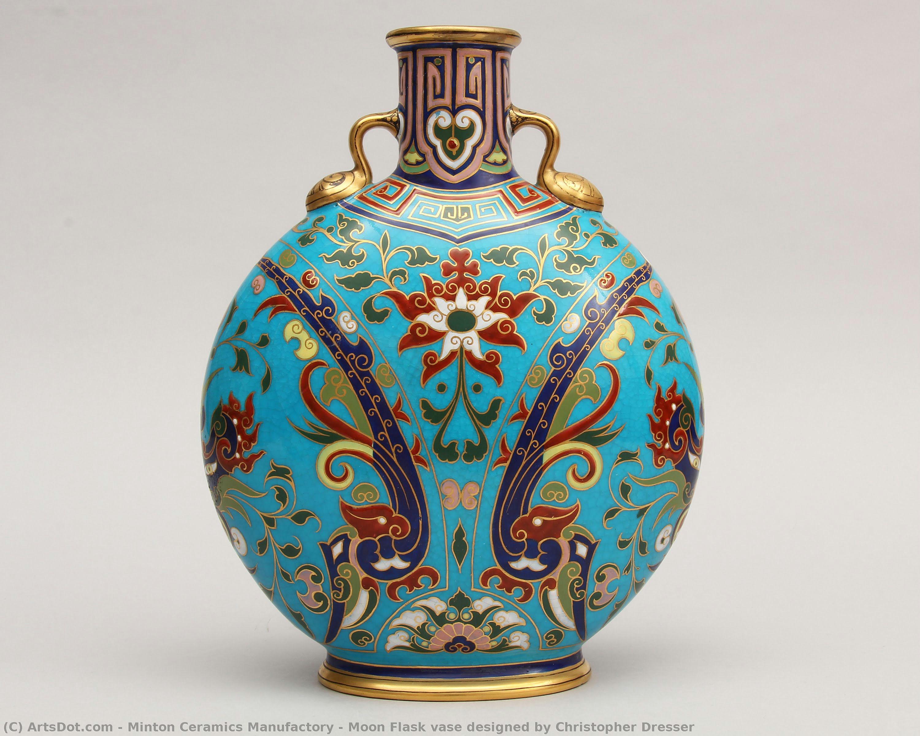 Moon Flask Vase Designed By Christopher Dresser — Minton Ceramics Manufactory