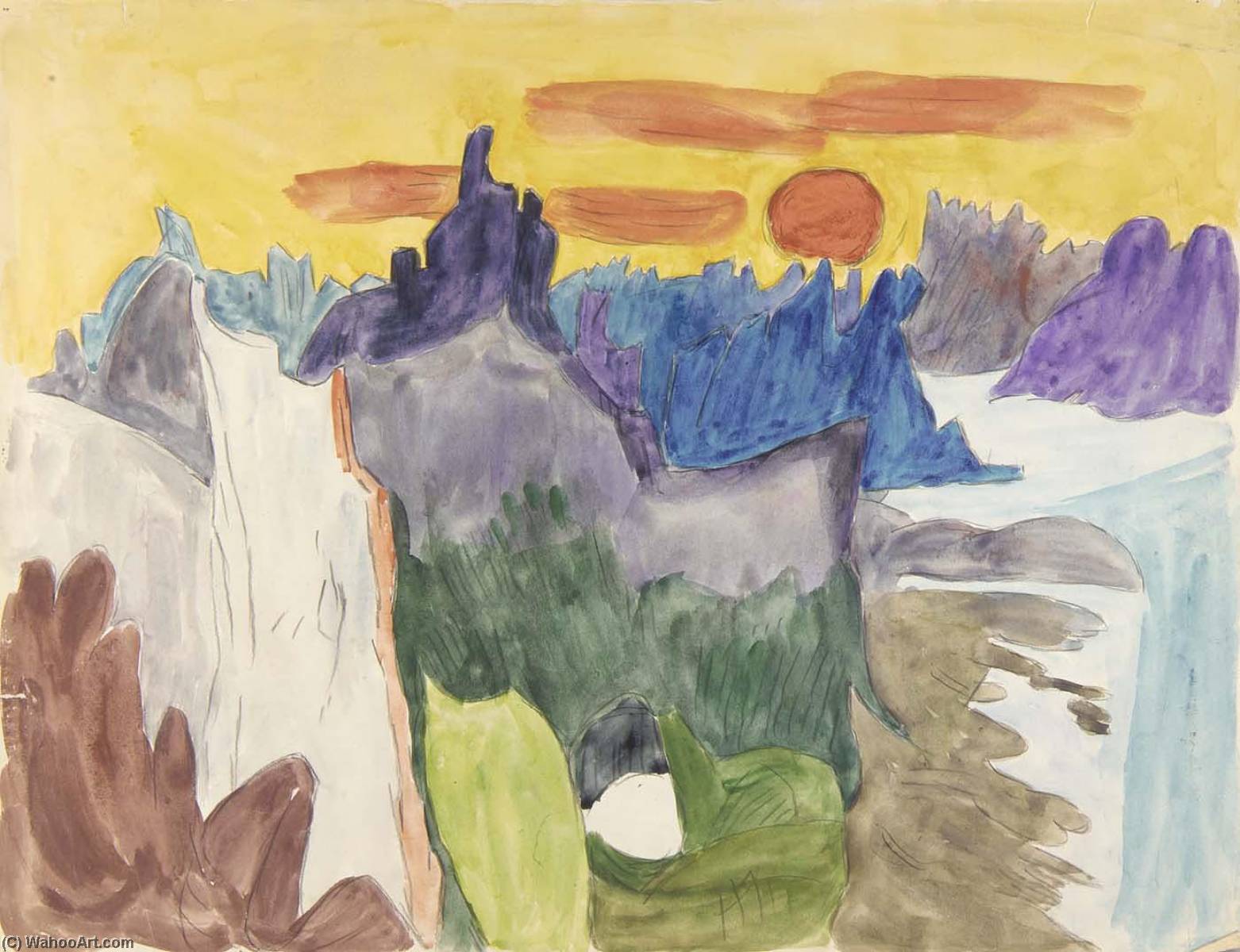 Lofoten, Norway Midnight Sun — William H. Johnson