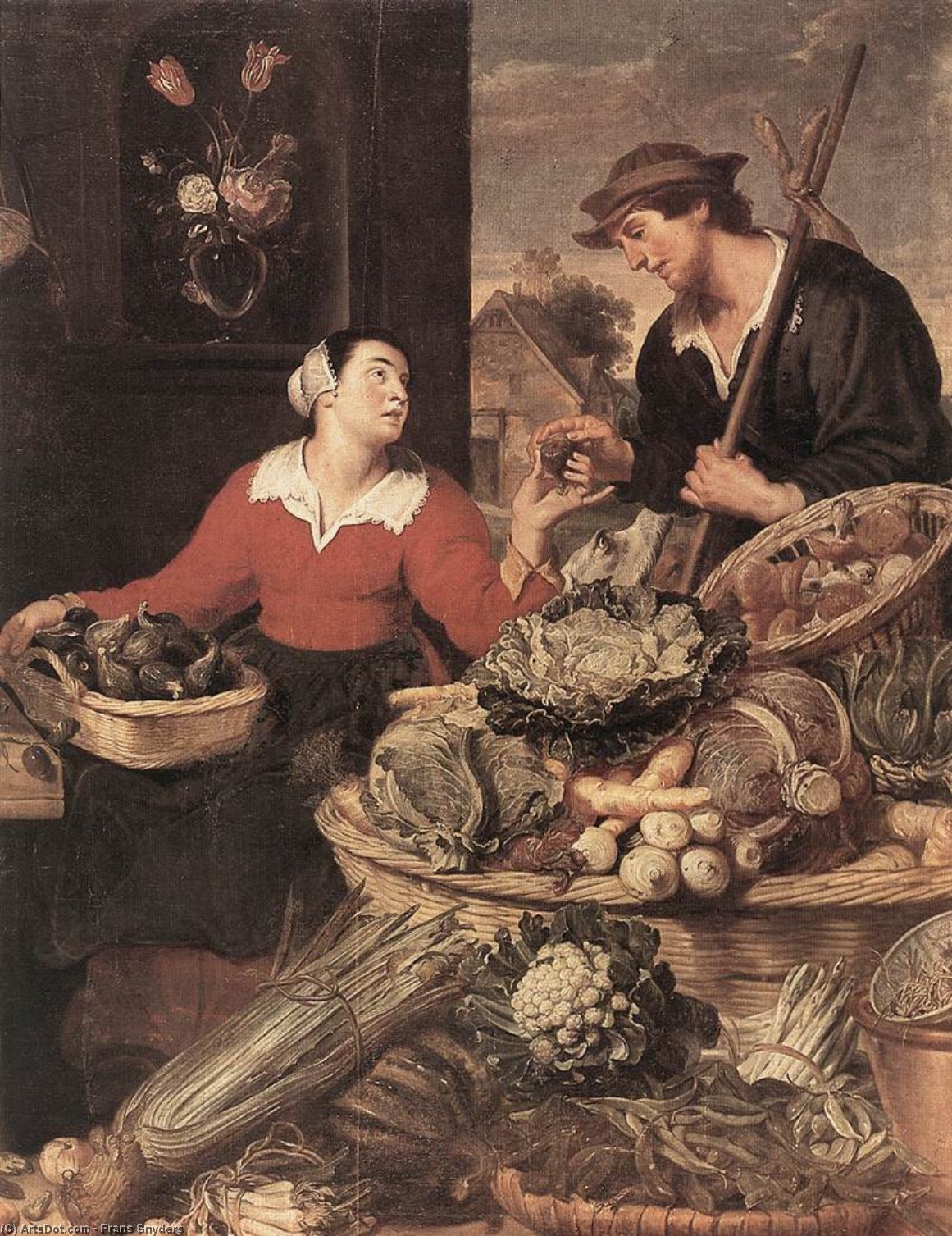 Fruit And Vegetable Stall (detail) — Frans Snyders