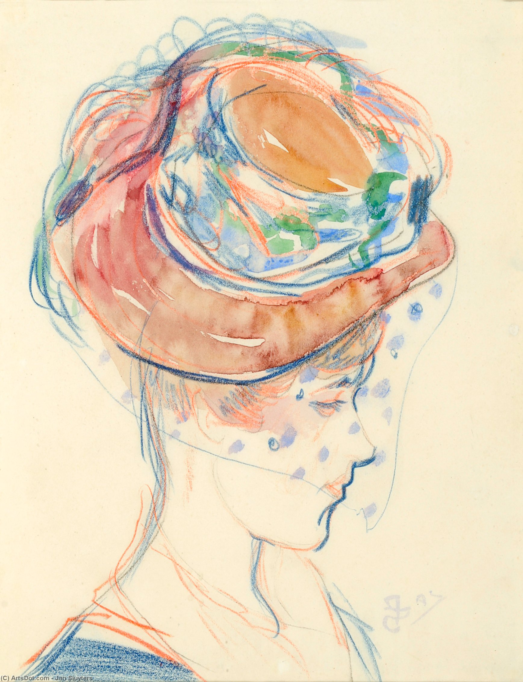 Portrait Of A Young Lady With A Veil — Jan Sluyters