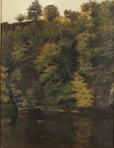 Une Mare À Fresselines (creuse) — Ernest Victor Hareux