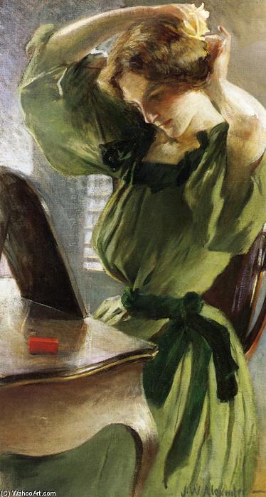 Young Woman Arranging Her Hair — John White Alexander