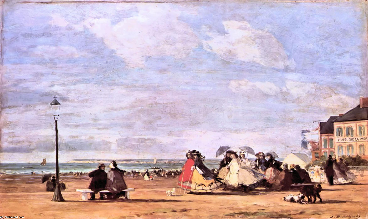 Empress Eugenie On The Beach At Trouville — Eugène Louis Boudin