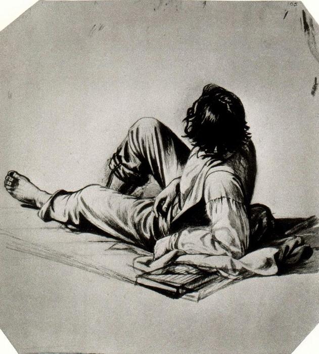 Study Of A Boatman For Woodboatmen On A River — George Caleb Bingham
