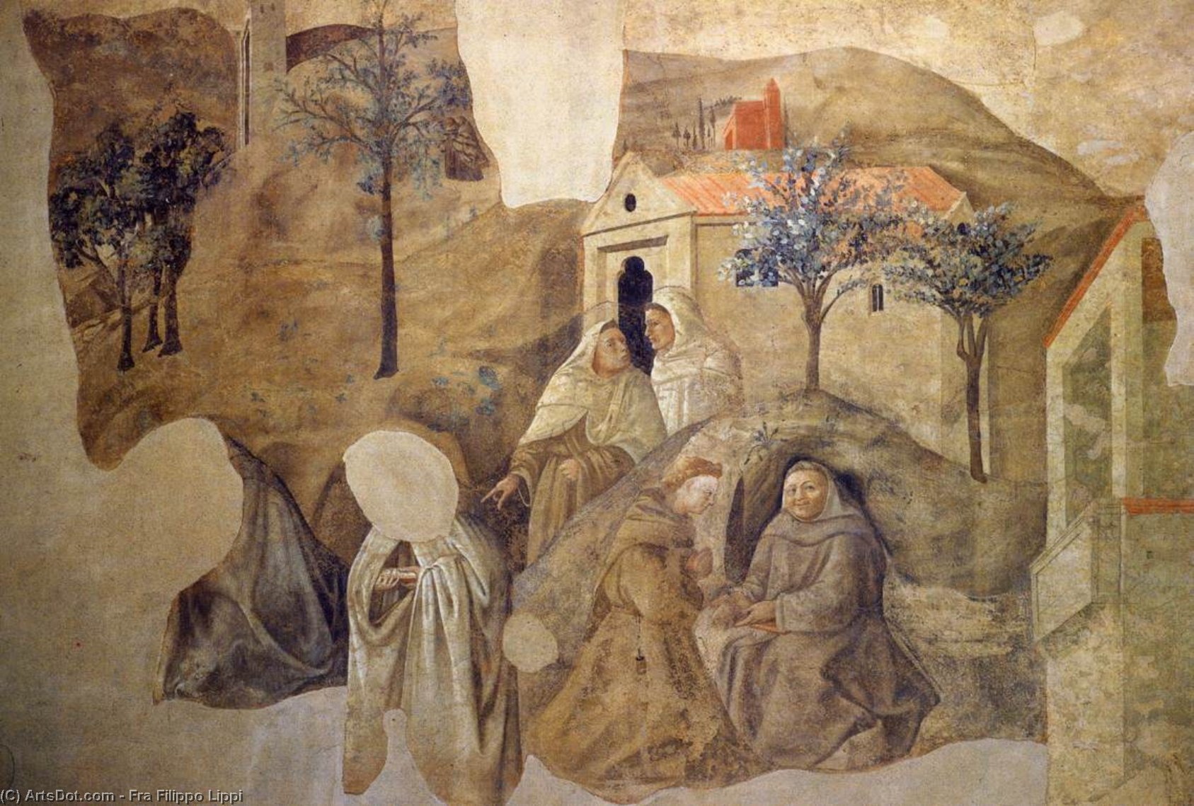 Confirmation Of The Carmelite Rule (detail) — Filippo Di Tommaso Lippi
