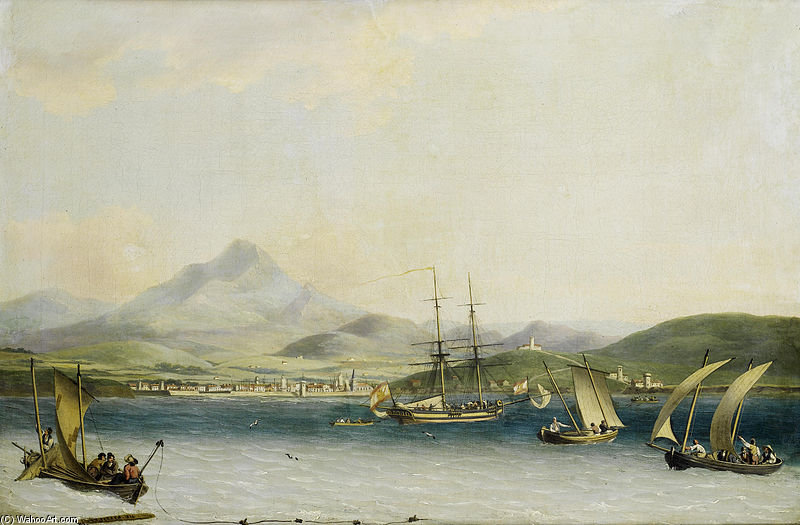 The Entrance To The Port Of San Sebastian — John Thomas Serres