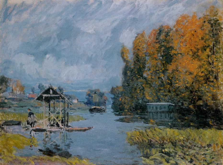 Laundry Houses At Bougival — Alfred Sisley