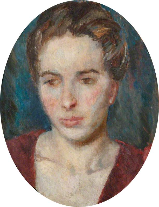 Study Of The Head Of Barbara Foy Mitchell (1912–2005), Mrs Alan Clutton Brock — Evelyn Alice Clutton Brock