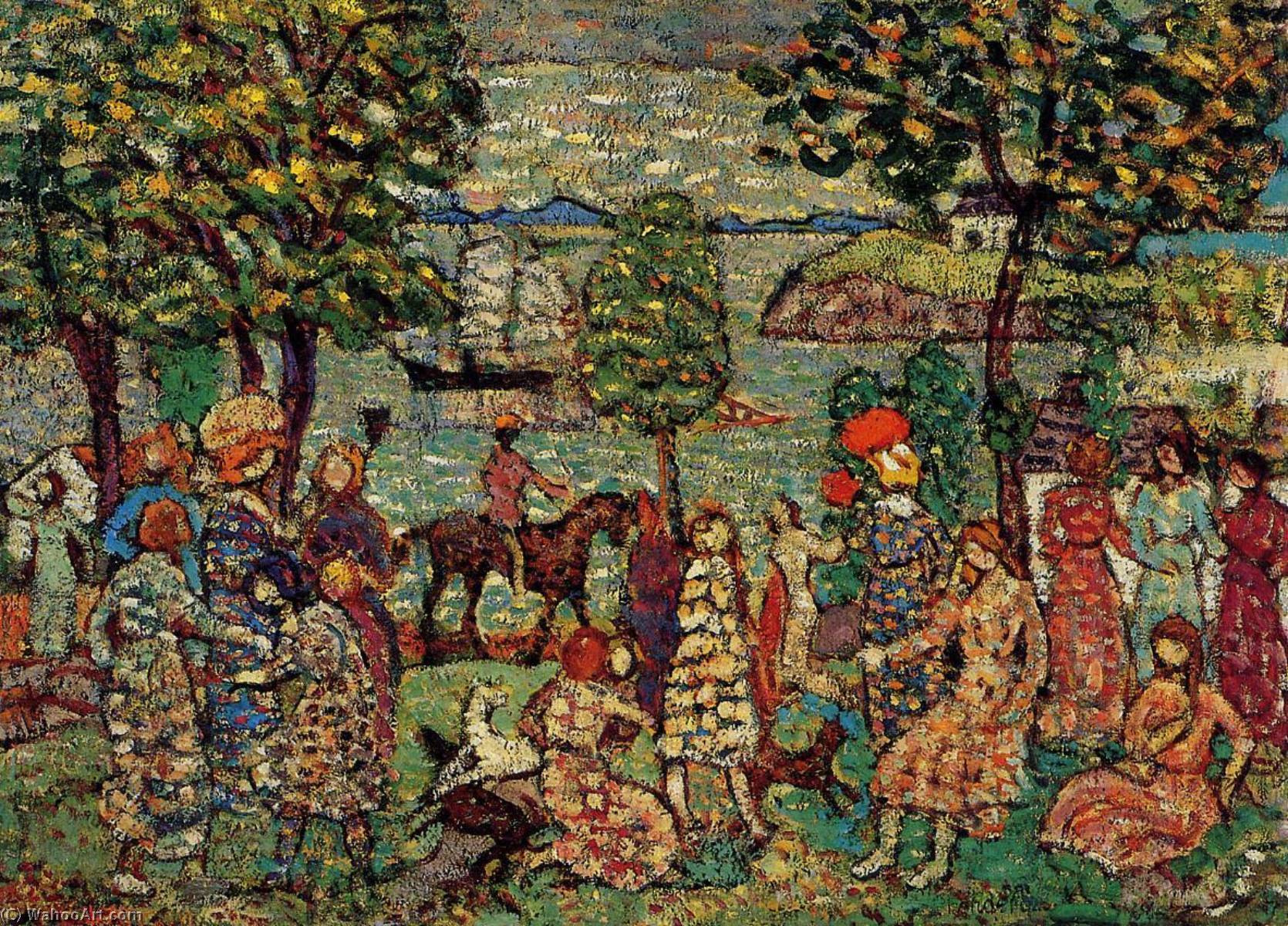 Fantasy (also Known As Landscape With Figures) — モーリス・プレンダーガスト
