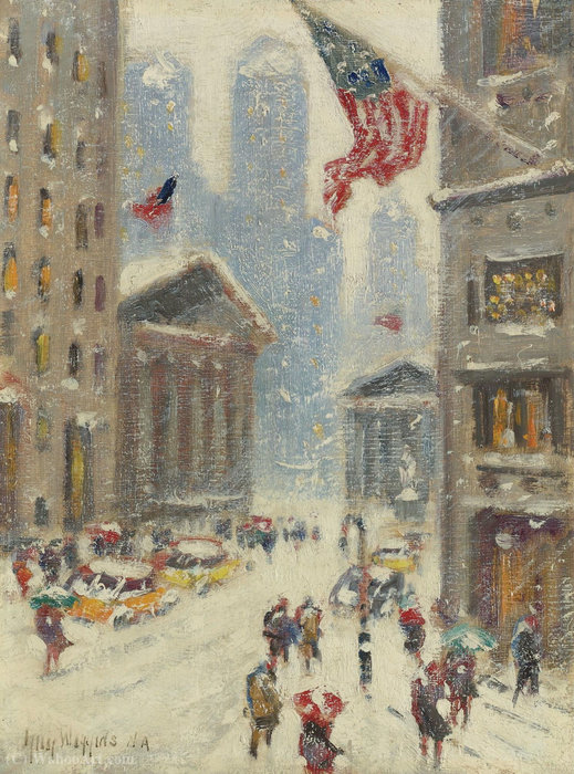 Broad Street In The Winter — Guy Carleton Wiggins