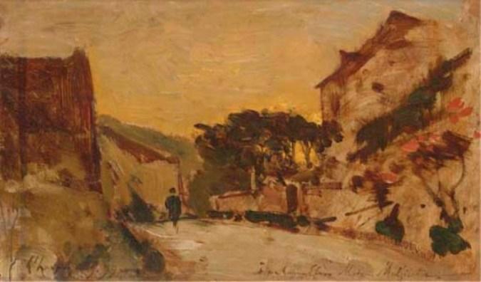 The Entrance To The Village — Henri-joseph Harpignies
