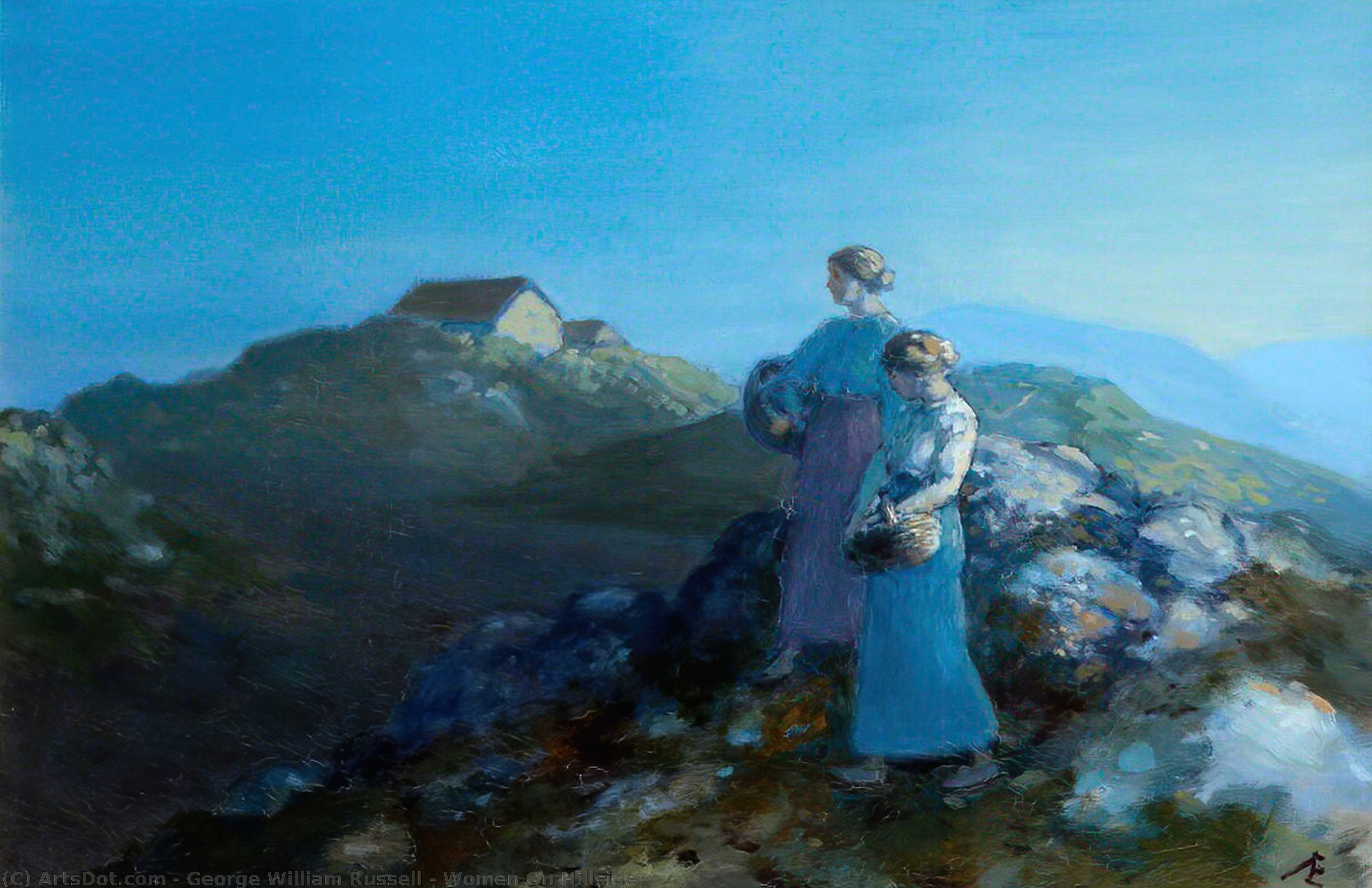 Women On Hillside — Џорџ Вилијам Расел
