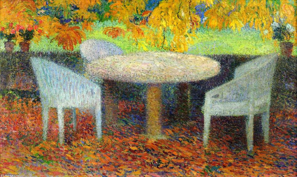 The Large Stone Table Under The Chestnut Street At Marquayrol — アンリ・ジャン・ギルーム・マルタン