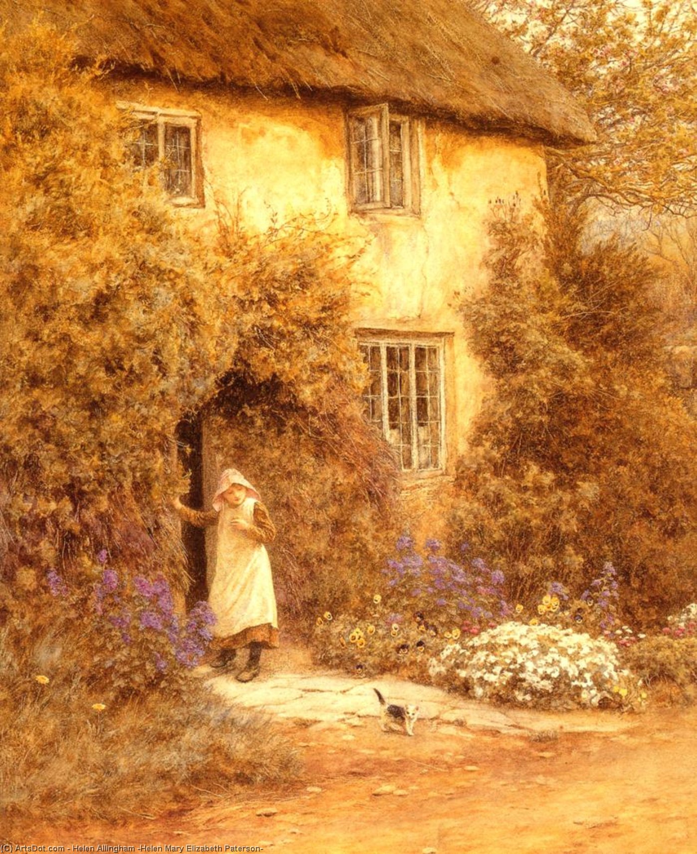 A Cottage Door — Helen Allingham (helen Mary Elizabeth Paterson)