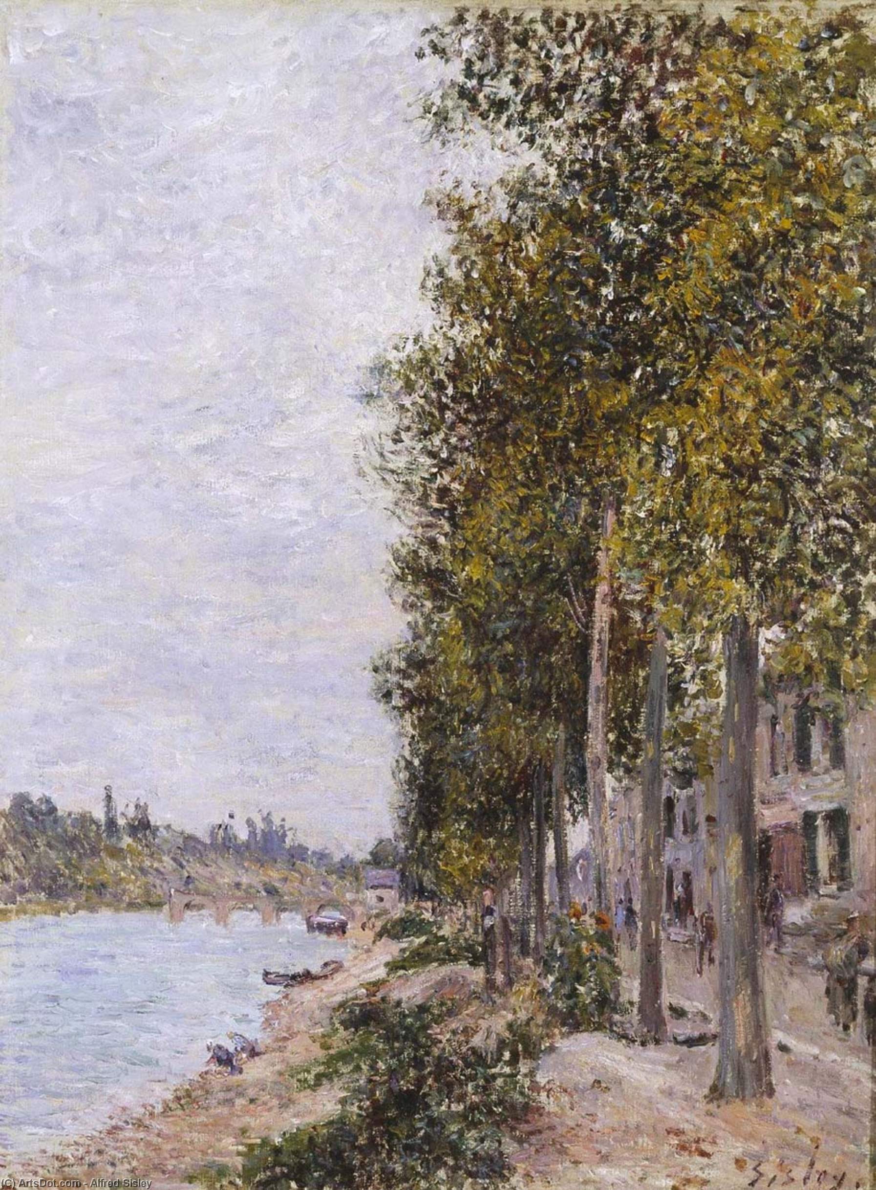 Camino Junto Al Sena En Saint Mammes — Alfred Sisley