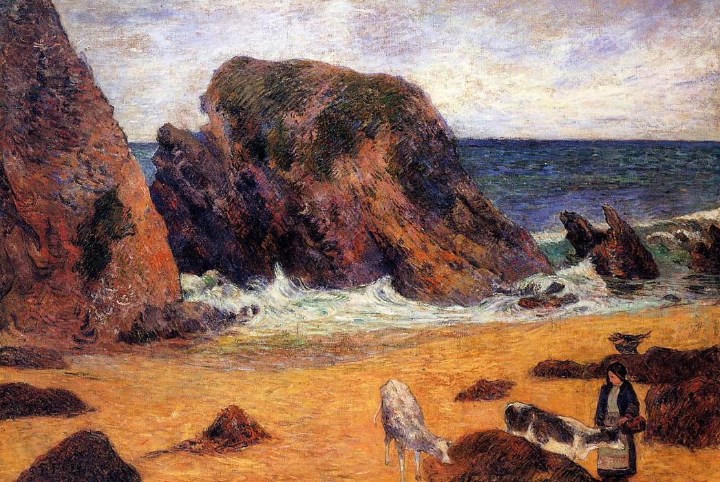Cows On The Seashore — Eugène Henri Paul Gauguin