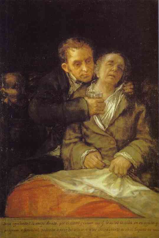 Self-portrait With Dr. Arrieta — Francisco José De Goya Y Lucientes