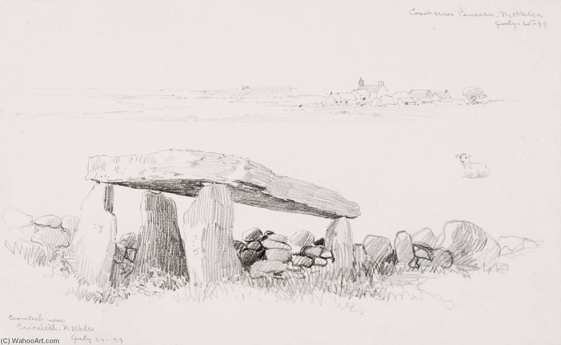 Cromlech Near Criccieth, North Wales Coast Near Pensarn, North Wales — George Elbert Burr