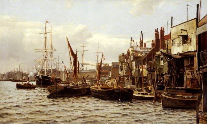 The Riverside At Limehouse, London — Frederic Almore Winkfield