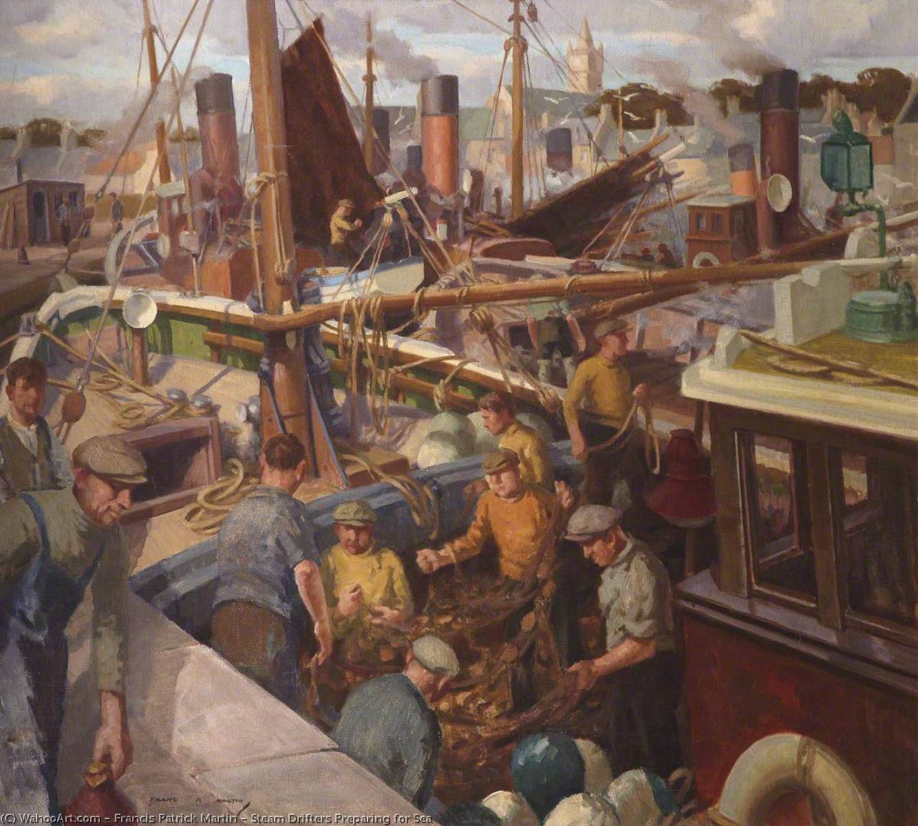 Steam Drifters Preparing For Sea — Francis Patrick Martin