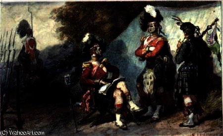 Officers Of The 79th Highlanders At Chobham Camp — Eugene Louis Lami