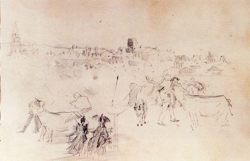 Sketch For ''santa Susana Fair'' — Ovidio Murguía De Castro