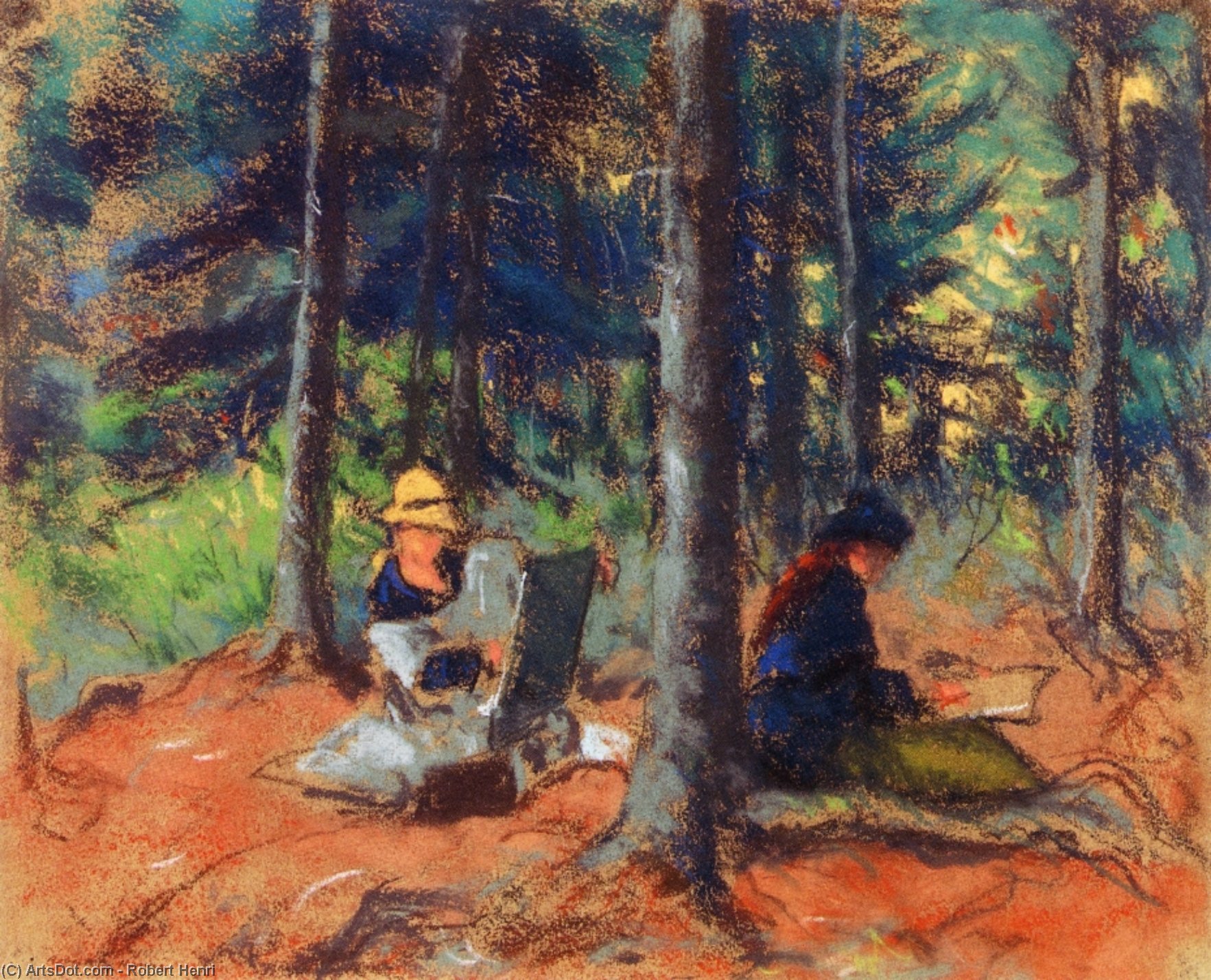Artists In The Woods — Robert Henri