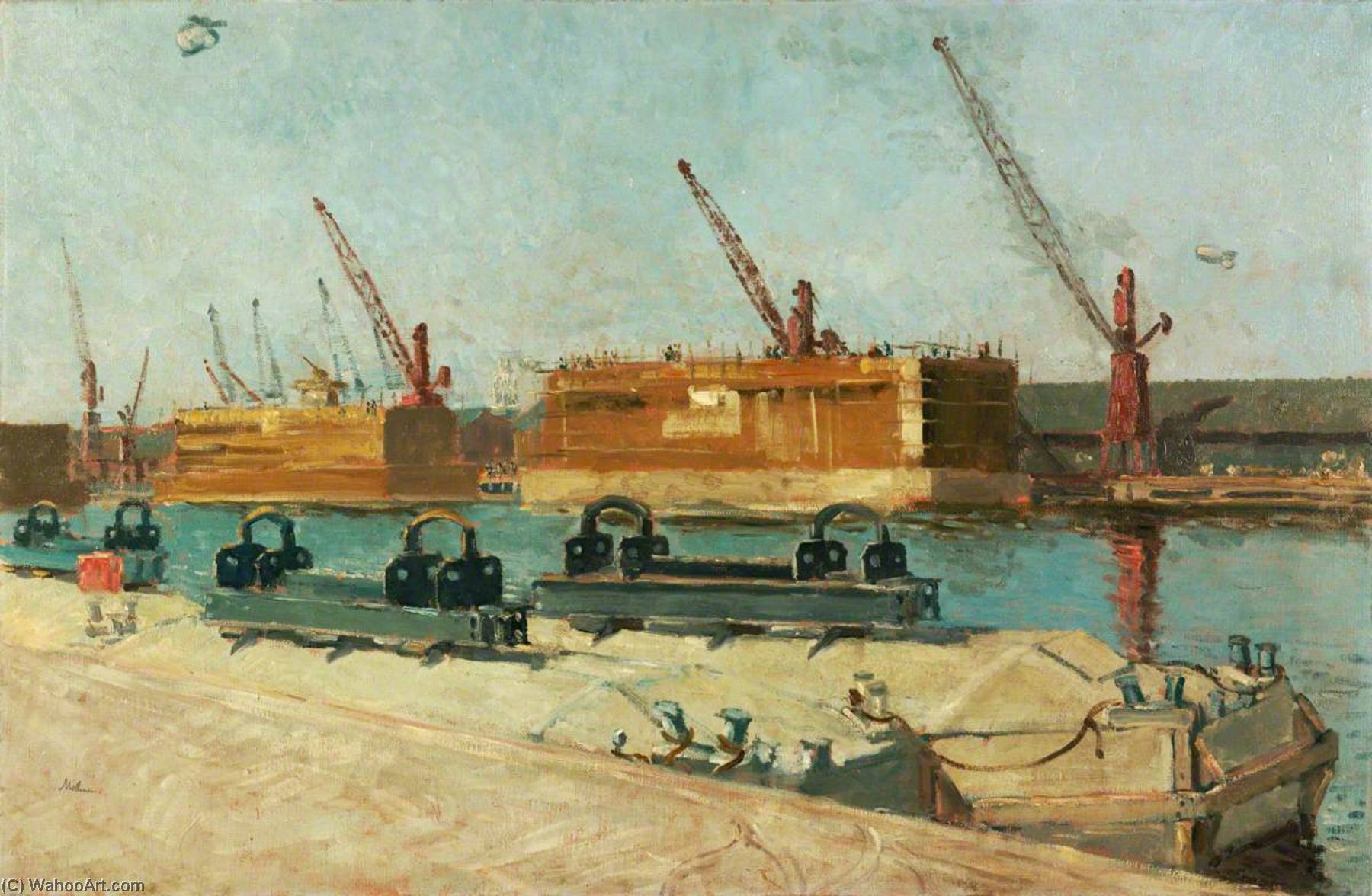 Invasion Craft In The West India Docks, April 1944 — Paul Ayshford Methuen