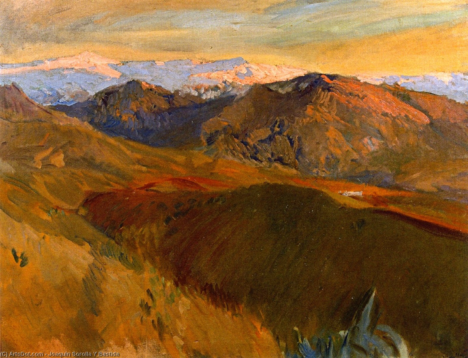 Sierra Nevada From The Cemetery, Granada — Joaquín Sorolla Y Bastida