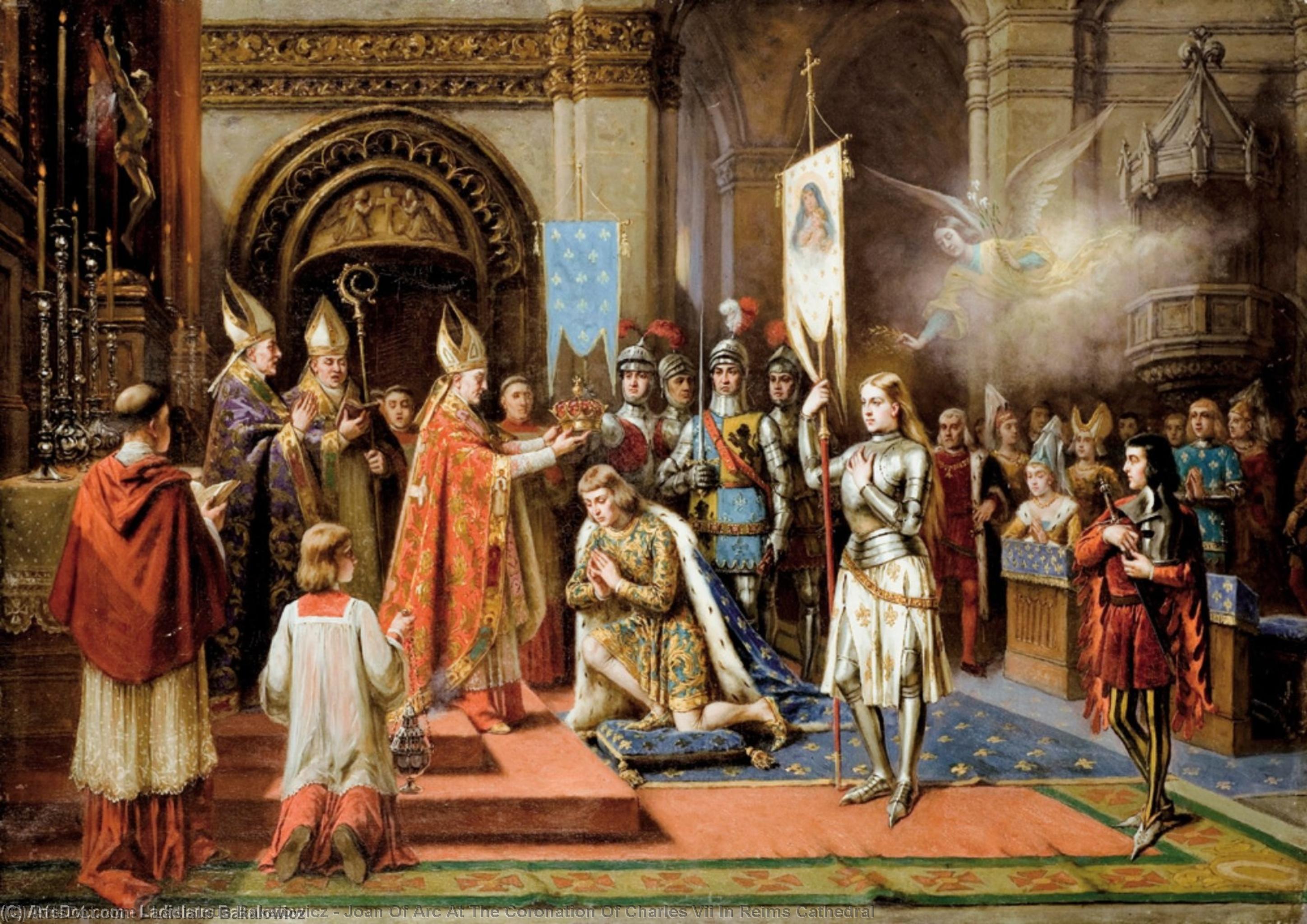 Joan Of Arc At The Coronation Of Charles Vii In Reims Cathedral — Ladislaus Bakalowicz