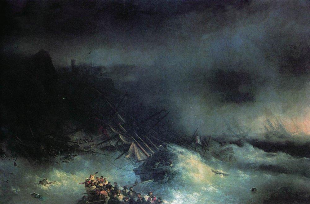 Tempest. Shipwreck Of The Foreign Ship — Ivan Konstantinovich Aivazovsky