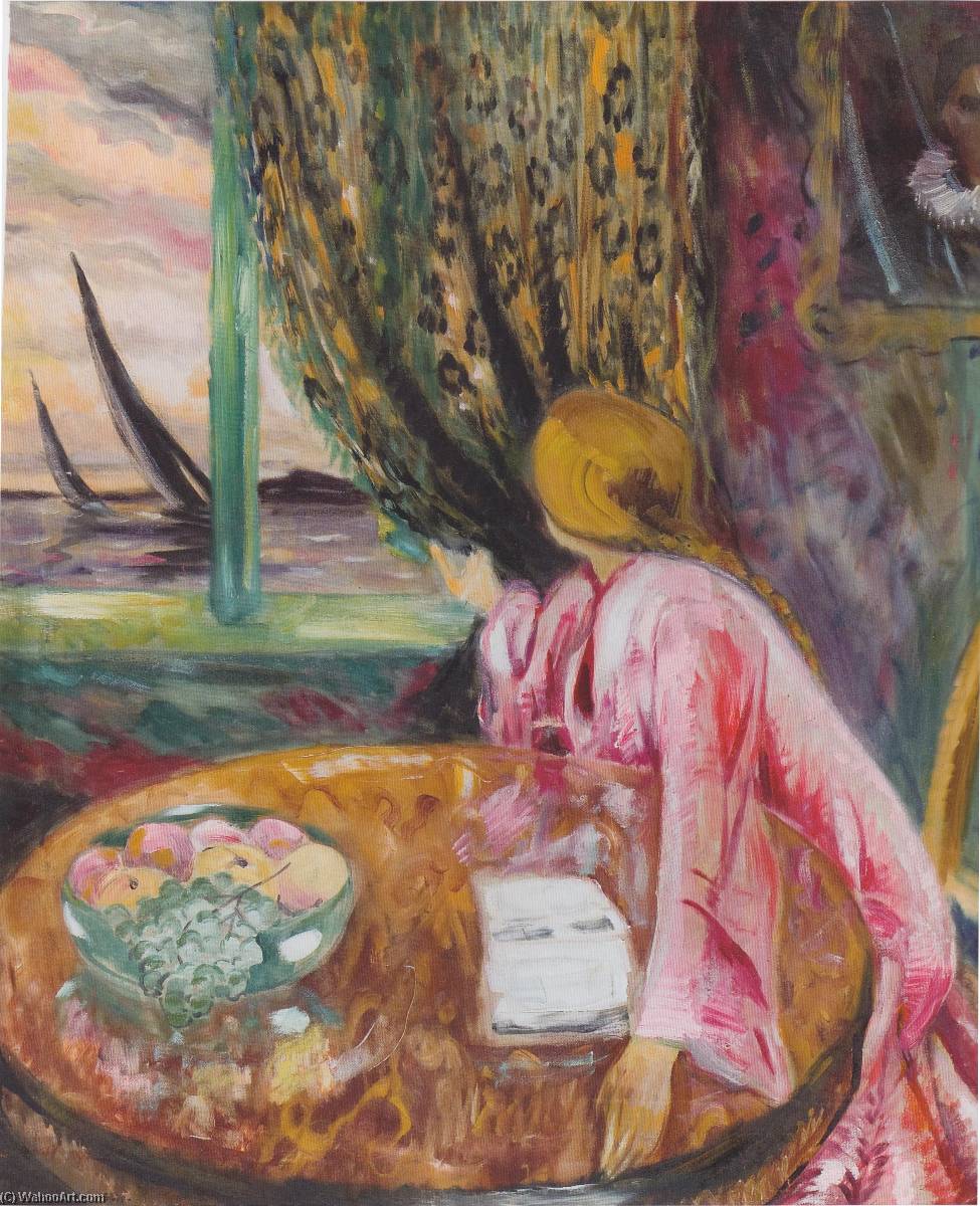 The Artist's Daughter Aasa At The Window — Aksel Waldemar Johannessen