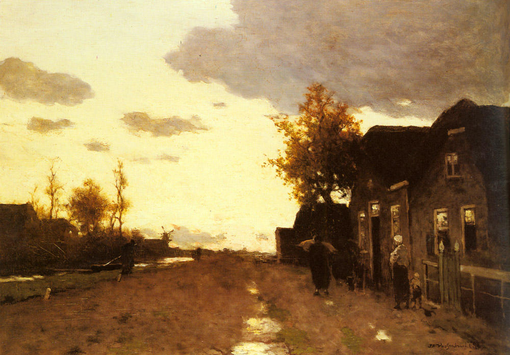 Along The Canal — Johan Hendrik Weissenbruch