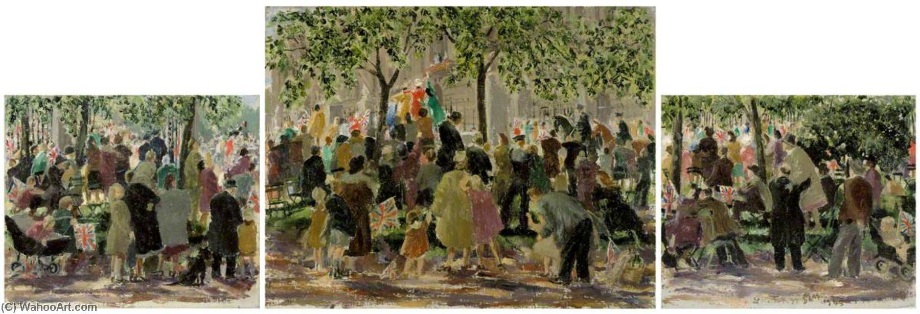 Ve Day Celebrations Outside Buckingham Palace — Leila Faithfull
