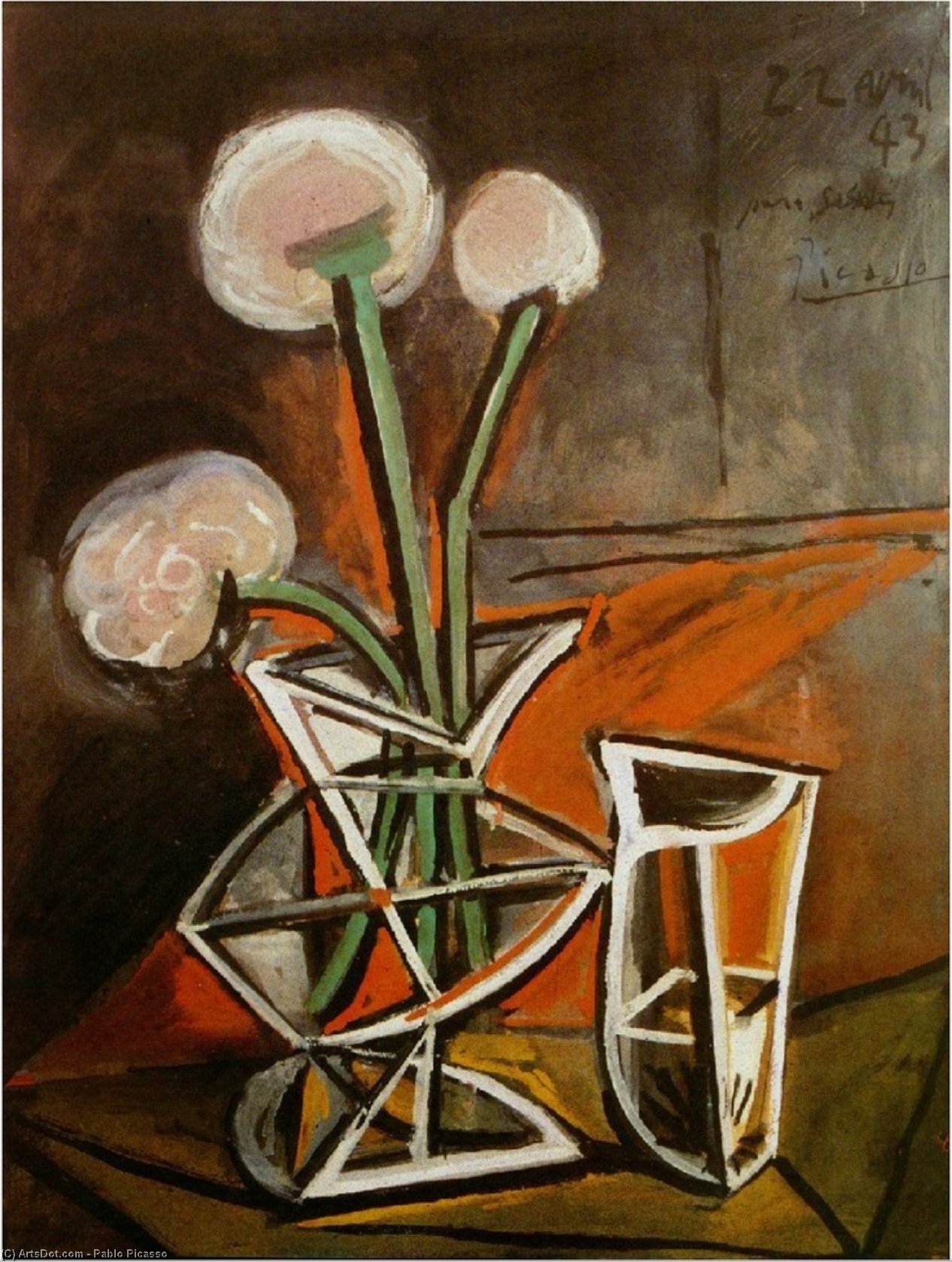 Vase With Flowers — Pablo Picasso