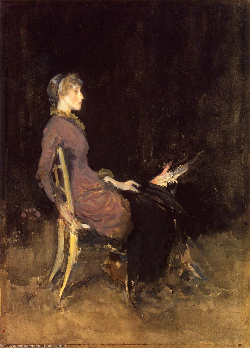 Black And Red Aka Study In Black And Gold (madge O'donoghue) — James Abbott Mcneill Whistler